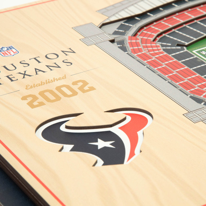 Art mural NFL 5 couches Stadiumview, Texans de Houston, Bleu sarcelle