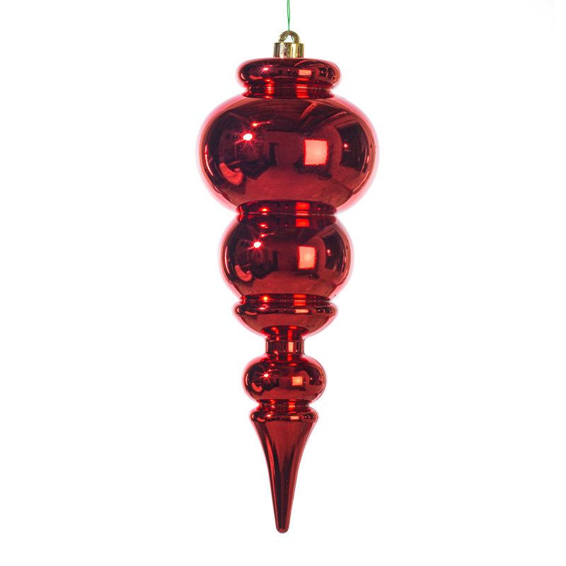 Ornement de Noël 14 po faîteau, Rouge