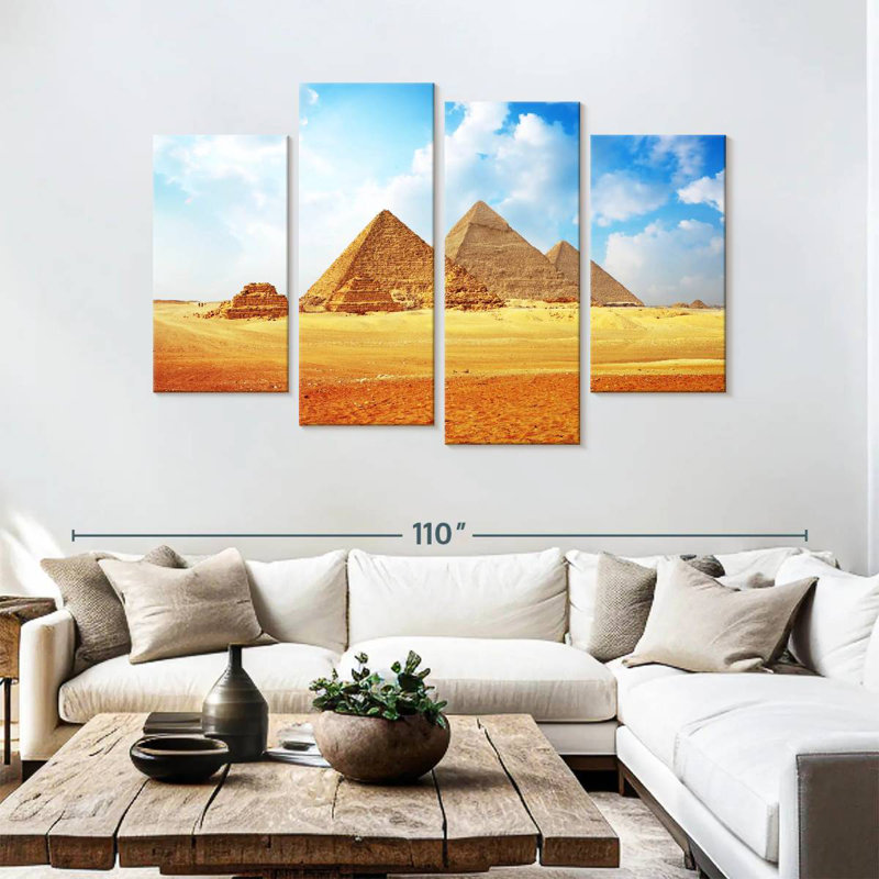 Anciennes pyramides de Gizeh, H 54 po x l 84 po