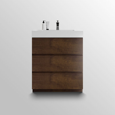 Meuble-lavabo sur pied simple Deandrick