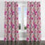 Rideaux à motif floral - Rideau à œillets gris fuchsia - 1 panneau-1074958273-1074958279
