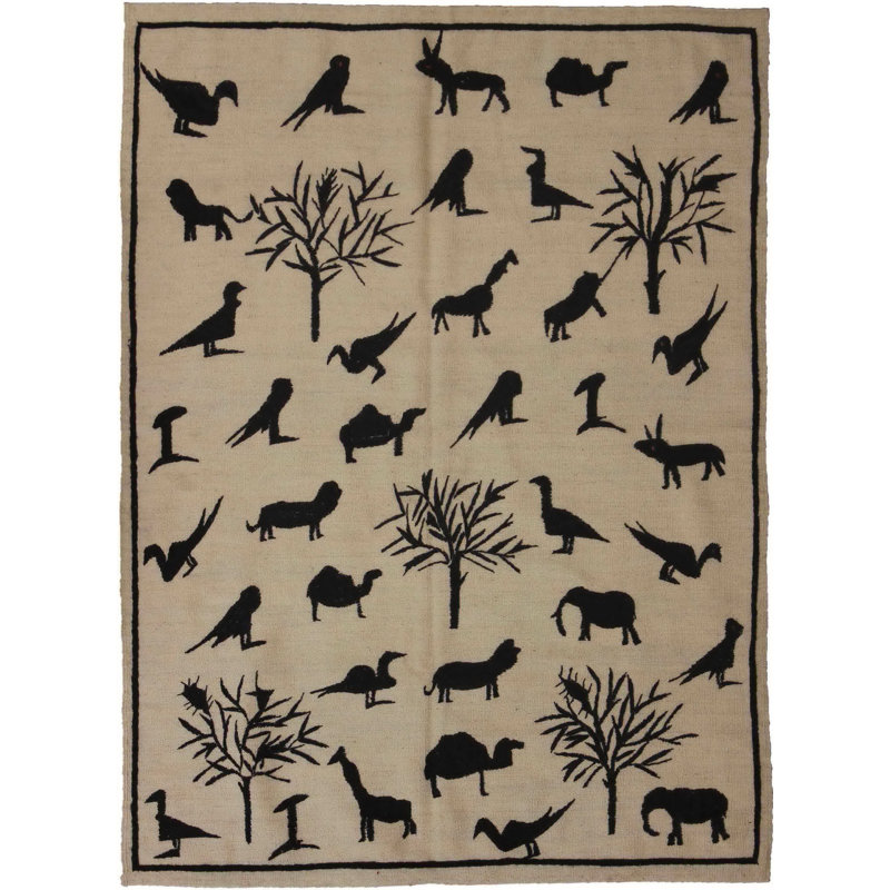 Harveysburg Rectangle 129 cm x 173 cm Wool Hand Woven Area Rug