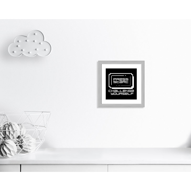 Challenge Yourself Sports, 18" H x 18" W x 0.63" D, Silver Flat Framed
