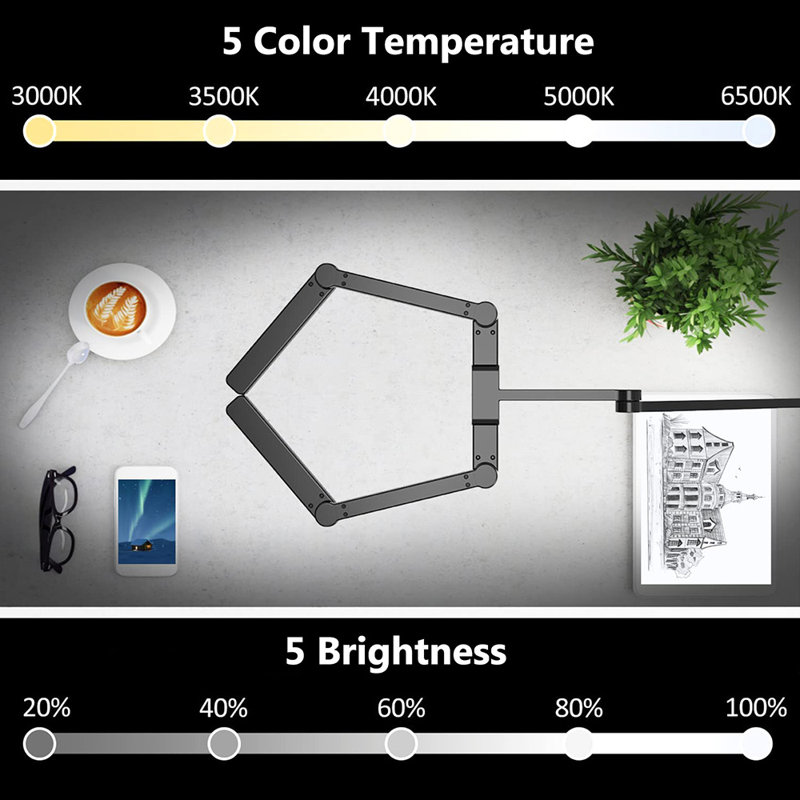 Deshonia Adjustable Metal Desk Lamp