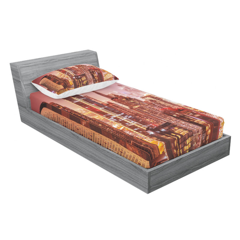 Microfiber Sheet Set, Twin Sheet Set with Fitted Sheet