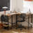 Desk and Chair Set: 49 Inch L-Shaped Computer Desk and Height Adjustable Mesh Chair-1316091850
