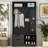 Hall Tree With 6 Hooks,Coat Hanger, Entryway Bench, Storage Bench,For Entrance, Hallwa,Black