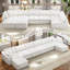 Canapé modulaire en forme de L avec repose-pieds de 167 pouces, canapé modulaire en forme de L avec canapé de 8 places, blanc chaud-932704031