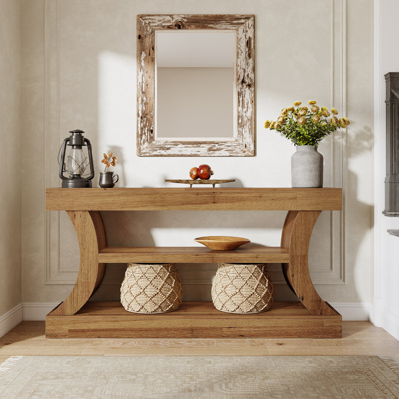 Console 63 po de long pour entrée, Brun rustique, 63"