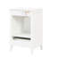 Meuble-lavabo blanc avec lavabo, tablette ajustable en céramique teinte 20 po - Quincaillerie