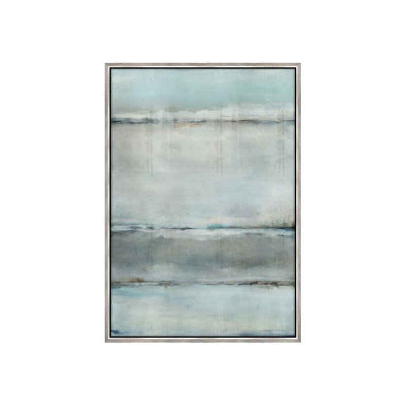 Pensée en bleu par Guseul Park - peinture sur toile tendue, Image au pinceau gel, H 34 po x l 24 po x P 1,5 po