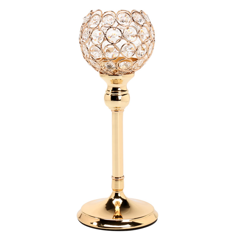 Metal Tabletop Candlestick, 35cm, Gold