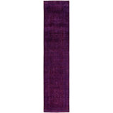Overdyed One-of-a-Kind 2' 7" X 11' 4" Hand Knotted Area Rug
