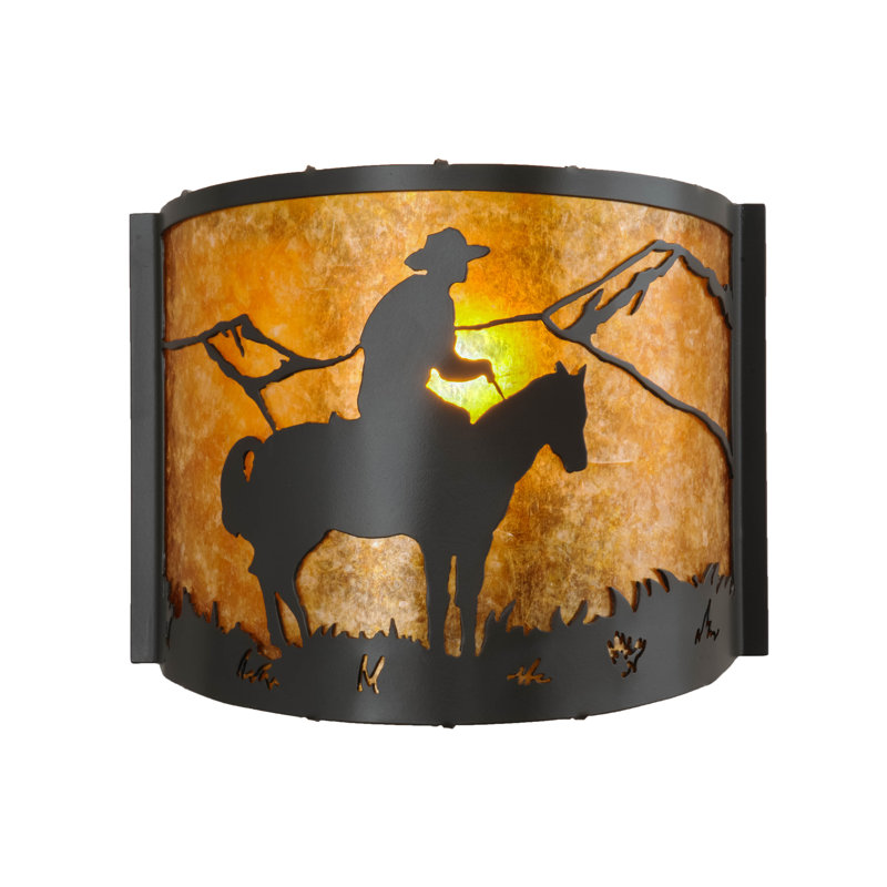 Rustic Lodge Flush Mounted Sconce, Timeless Bronze
