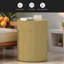 Table d'appoint cylindrique, texture semblable au bois