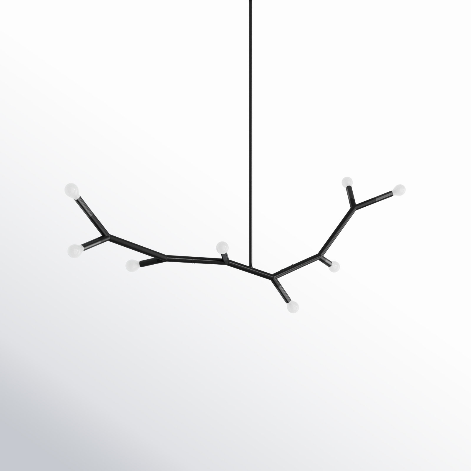Raela 8 - Light Metal Dimmable Chandelier, Matte Black