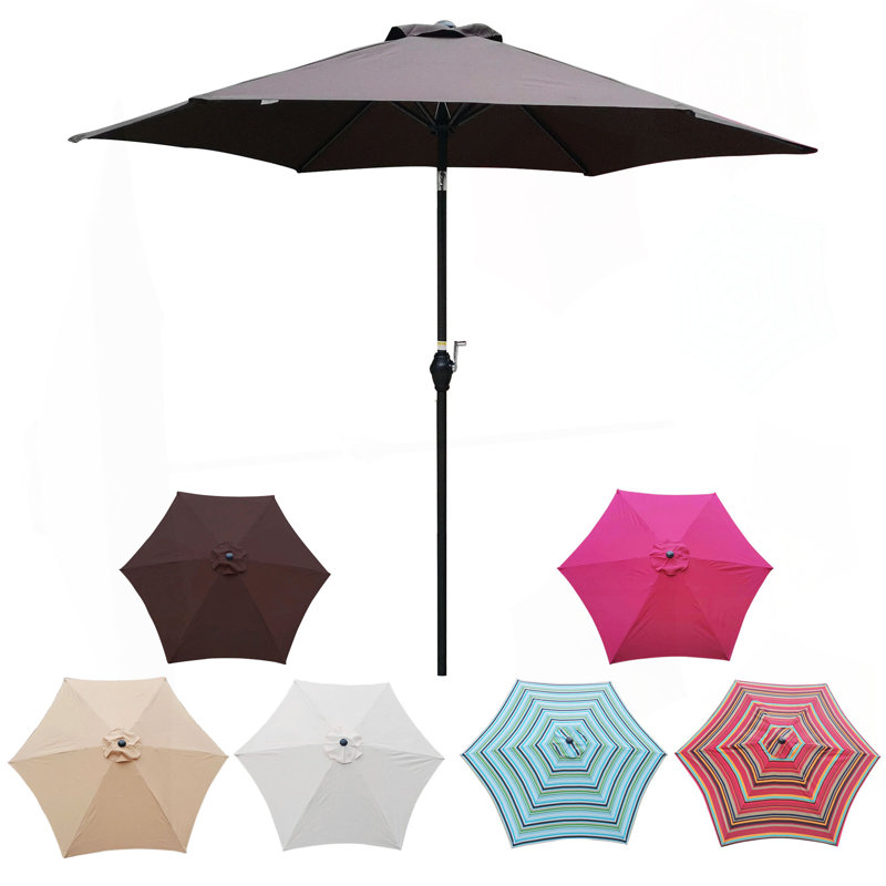 Parasol de patio, parasol 9 pi, Chocolat