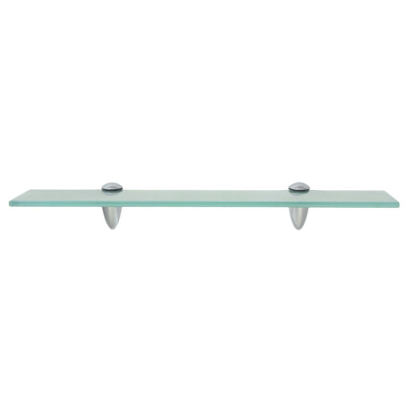 Glass Floating Shelf, Clear, 0.8cm H x 60cm W x 10cm D