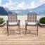 Chaise pliante 2 pièces à installation instantanée, sans assemblage requis, capacité de 350 lb, résistante à la rouille et anti-taches pour balcon / jardin-1788559141