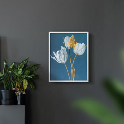 Série FLORAL Cxxxi - reproduction encadrée de qualité supérieure - prête à être accrochée - aucun clou requis