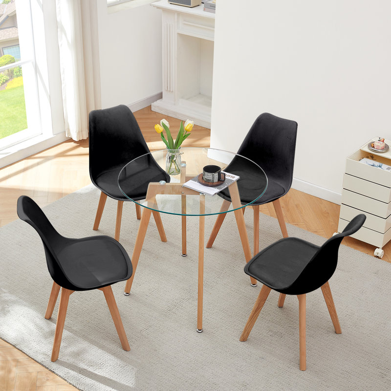 4 - Person Dining Set, Black
