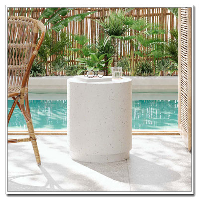 Concrete Drum End Table
