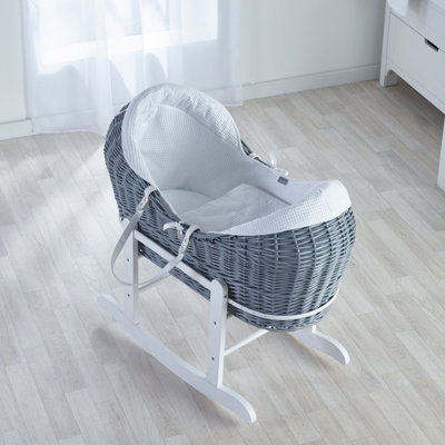Moses Basket With Stand with Bedding with Mattress