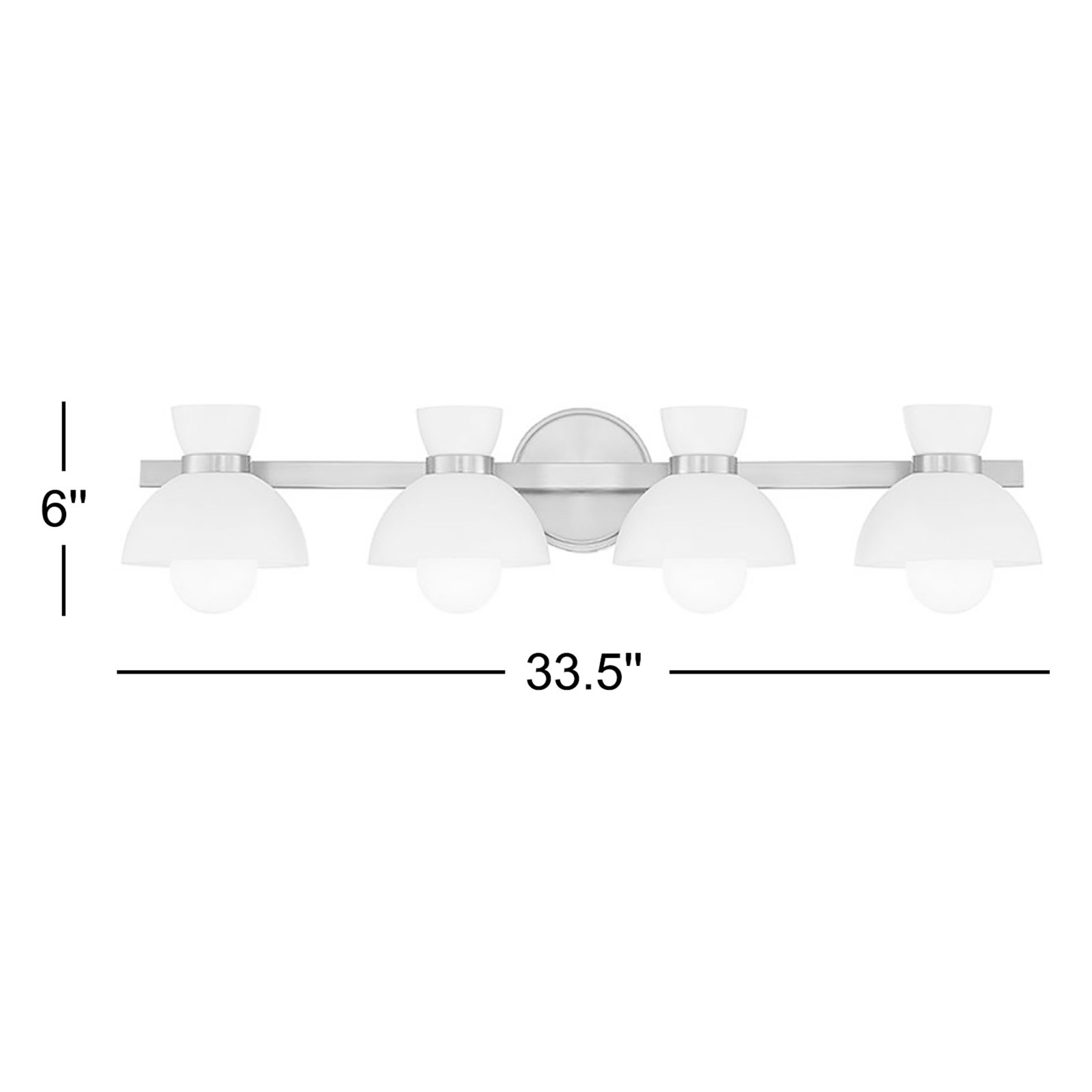 Zurie 4-Light Vanity Light, Brushed Nickel