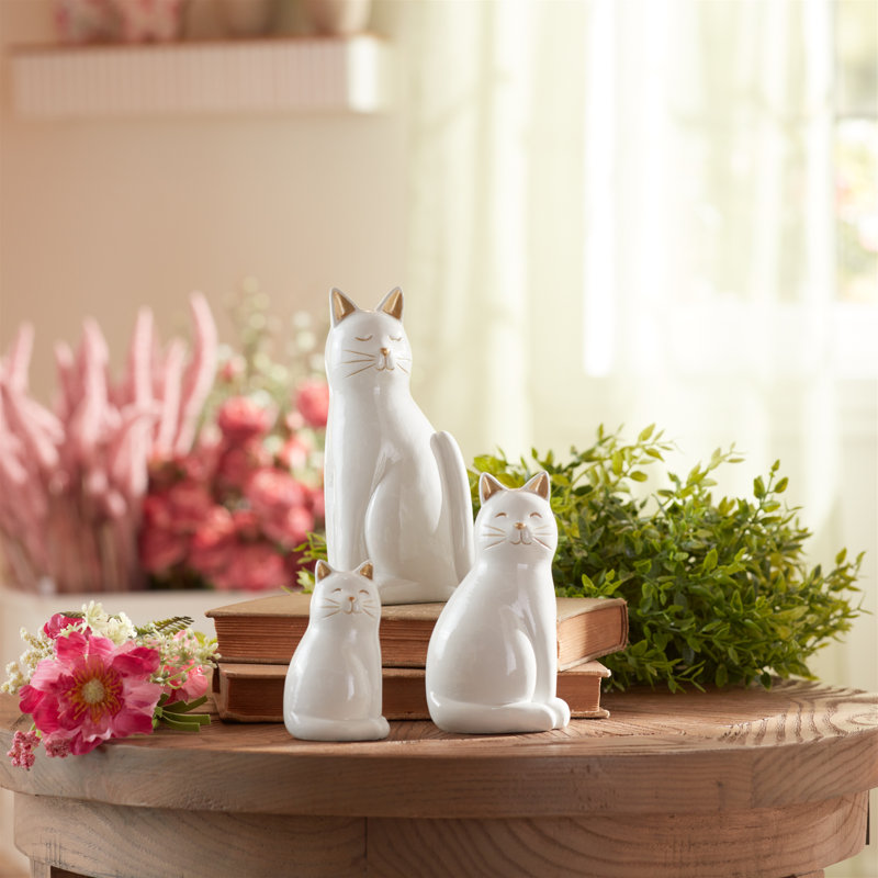  Sitting Cat Figurine (Set of 6)