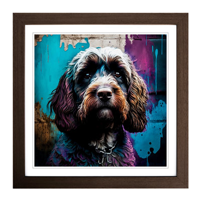 Cockapoo Graffiti Art - Framed Print