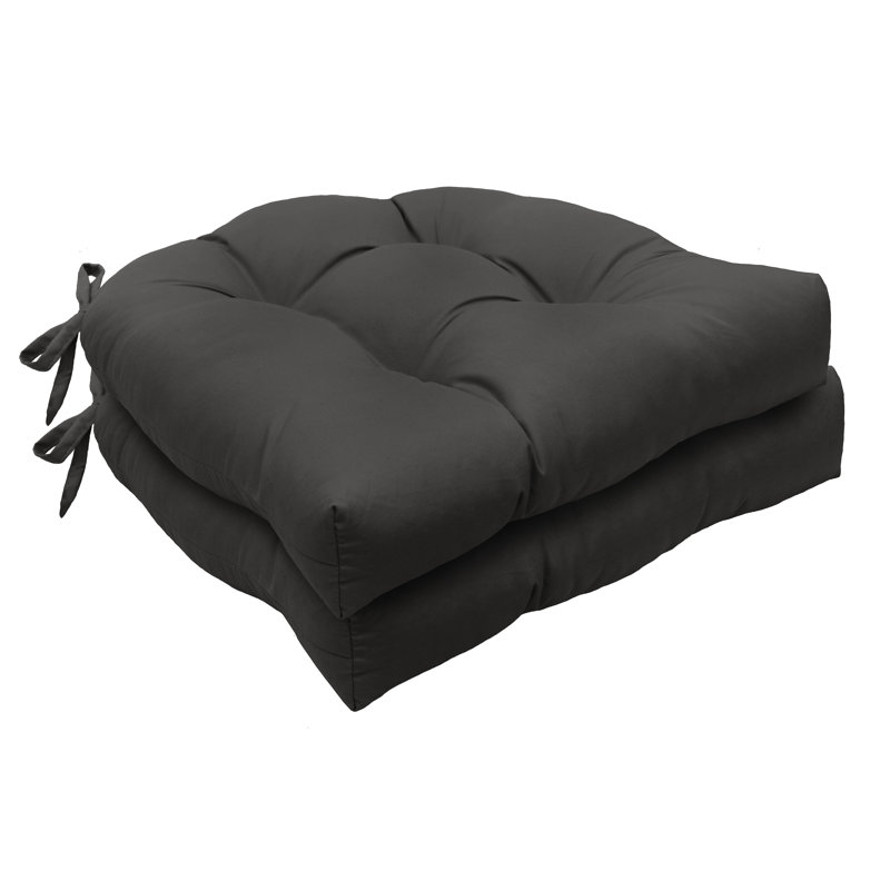 Ebern Designs Chair Pad Cushion, Black