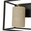 Applique murale rectangulaire contemporaine à 3 lumières avec abat-jour en tissu
