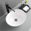 Lavabo de salle de bain en argile réfractaire ovale blanc pur 16 po Lofeyo