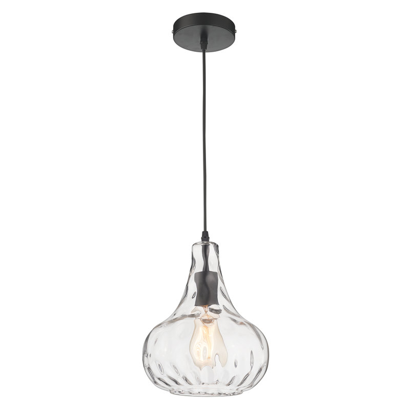 1 - Light Single Pendant, Matte Black