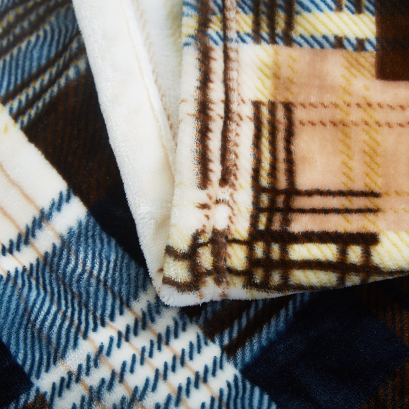 Couverture en flanelle de cabine winter, L 60 po x l 50 po
