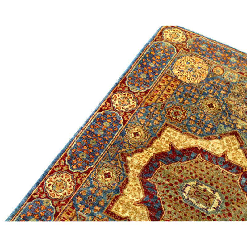 Oriental Area Rug in Blue/Red/Wine/Yellow
