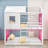 Frame House Bed With Tent And Ladder-477862981-477862983