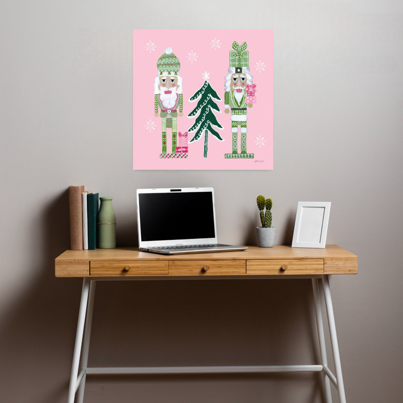 Casse-noisettes contemporain Dreamland III avec art de Noël arbres de Noël, H 18 po x l 18 po