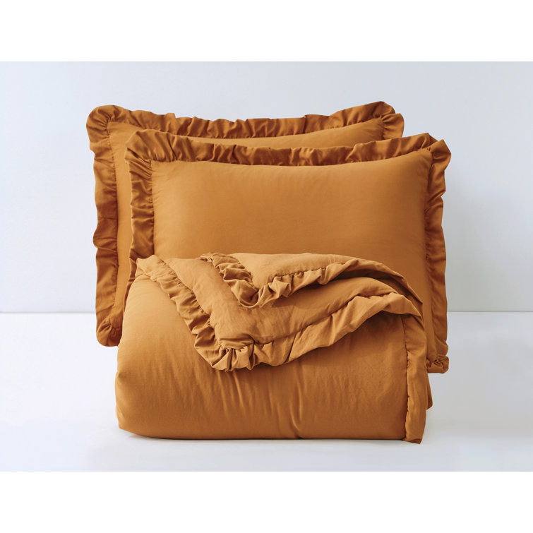 Iveta Microfiber Comforter Set Rosalind Wheeler Color: Spice, Size: Twin Comforter + 1 Standard Shams