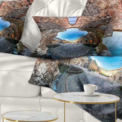 Landscape Printed Mont Sainte Odile Little Planet Lumbar Pillow