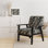 Beige And Black Zebra Sophistication - Upholstered Contemporary Arm Chair, Modern Abstract Accent Chair