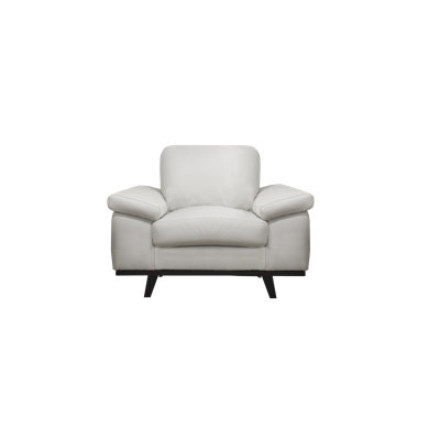 Fauteuil en cuir fleur 41 po Denae