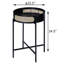 Table de bout ronde de 22 po avec plateau noir Jolyn-539789087