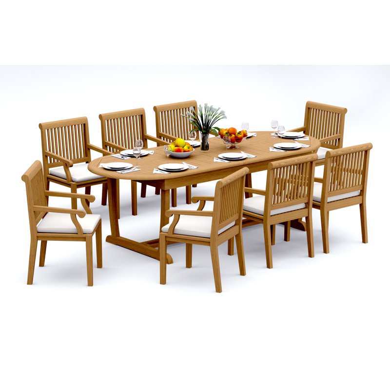 Ensemble repas d'extérieur ovale Sack, 8
