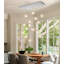 16-lights Rectangular Crystal Chandeliers Led Dimmable