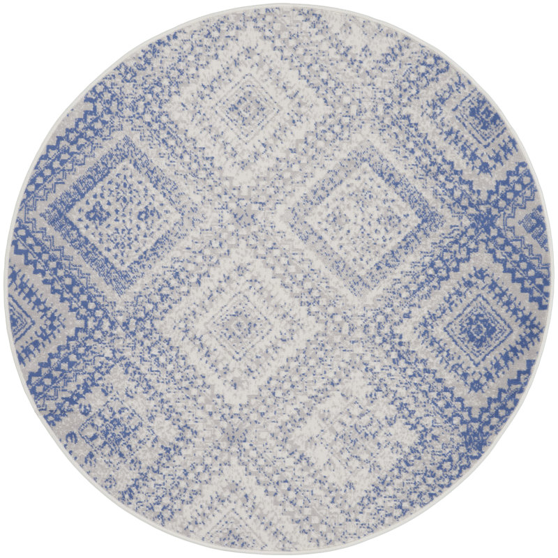 Tapis ivoire Harriet Bohemian Farmhouse, Rond 5 pi
