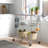 Miriam 38.62" Stainless Steel Kitchen Island and with Locking Wheels