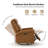 Elina Transitional Genuine Leather Dual Motor Power Swivel Rocker Recliner with Adjustable Headrest-120239673