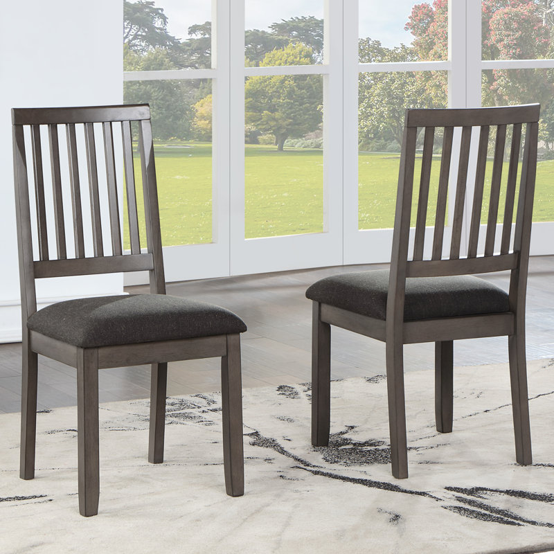 Kittle Solid Wood Dining Set, Gray, 5 Pieces: Table, 4 Chairs