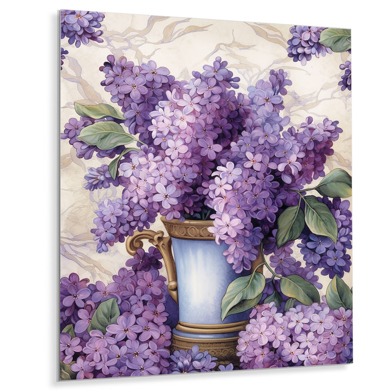 Décoration murale lilas mauve en fleurs - lilas, H 20 po x l 12 po x P 1 po